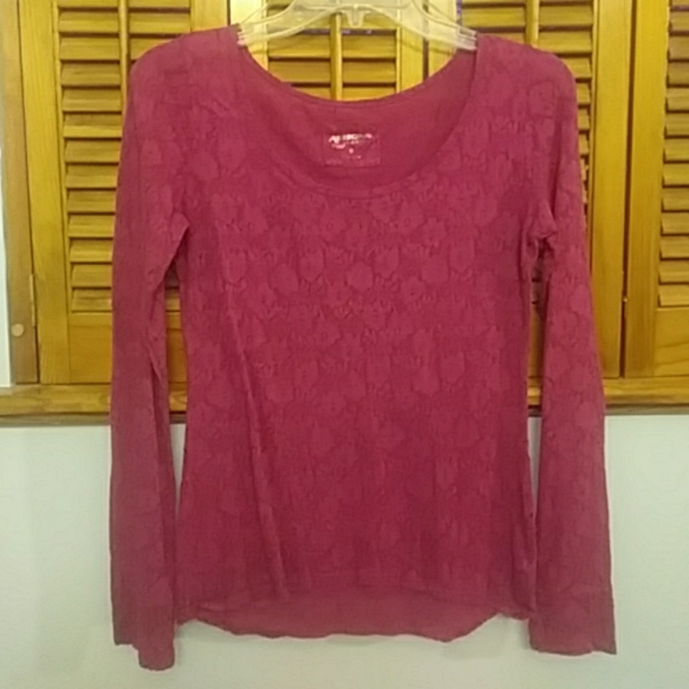 Lace pink shirt